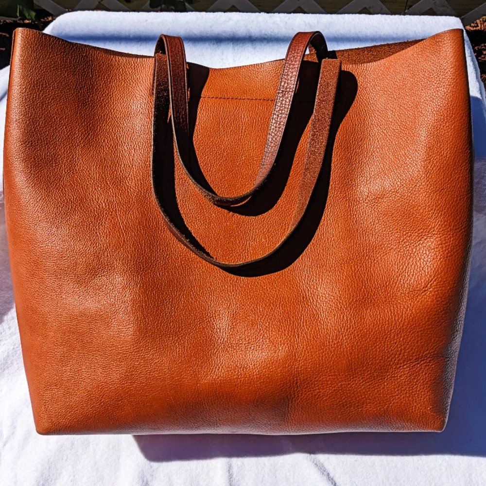 Authentic Madewell Large Transport Tote - English Saddle Brown - Great Condition